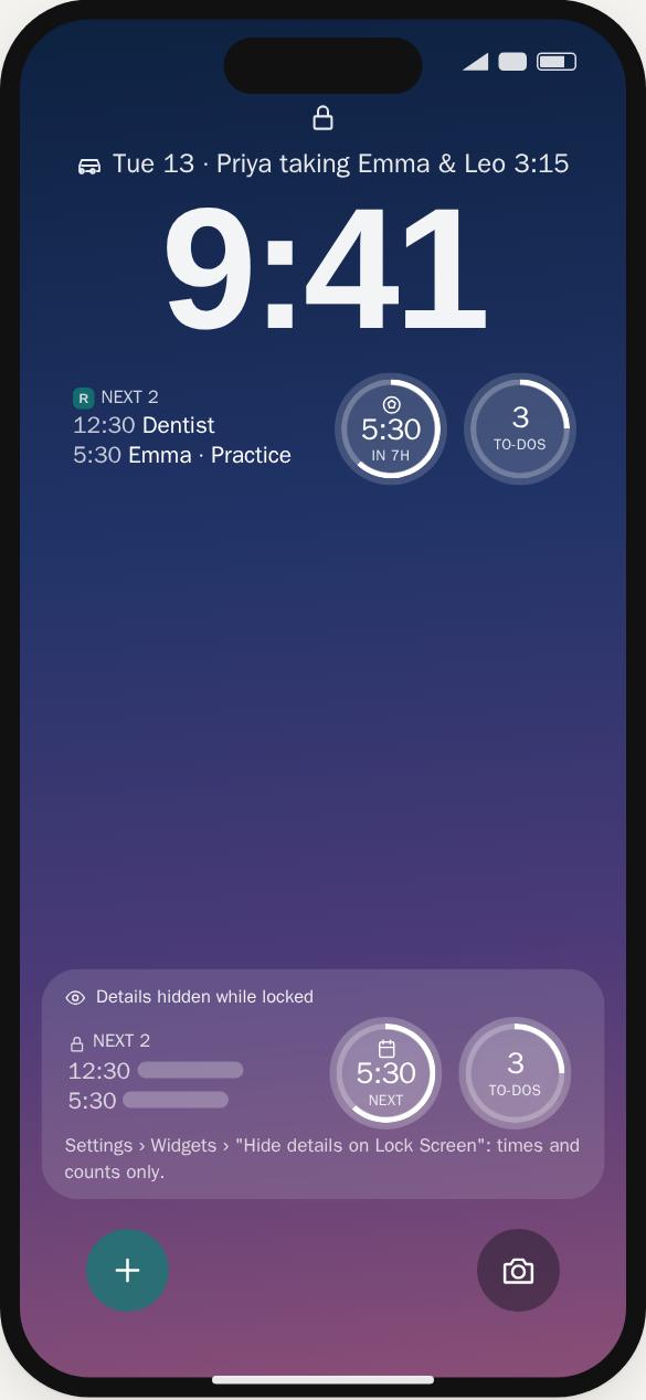 Lock Screen widgets